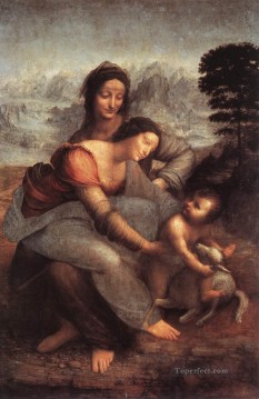  Vinci Oil Painting - The Virgin and Child with St Anne Leonardo da Vinci